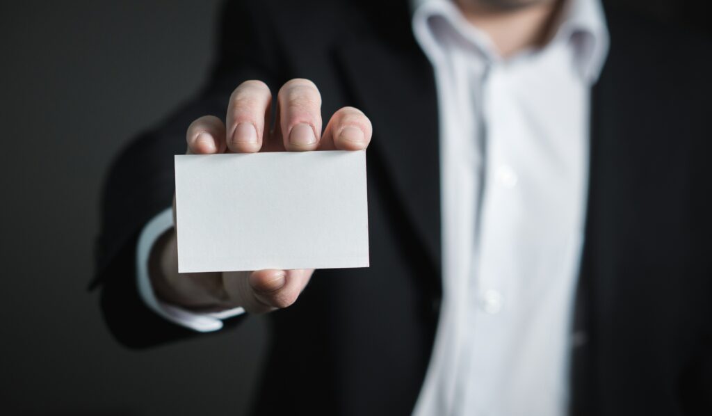identity theft blank business card