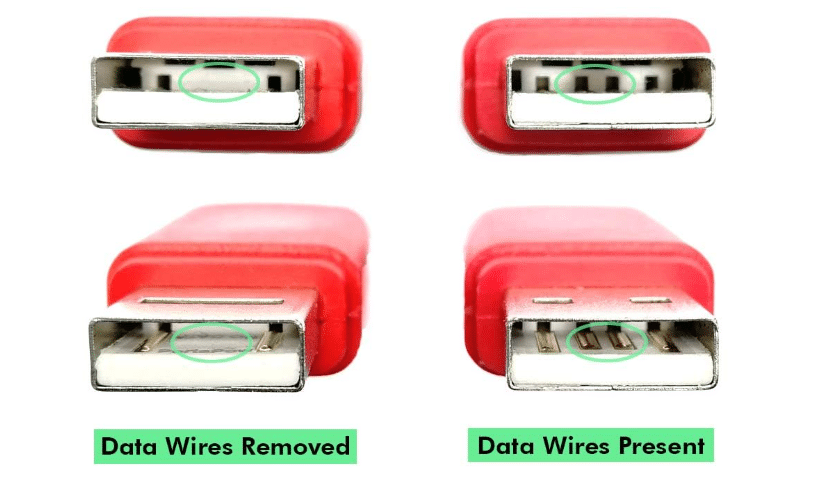 How a USB data blocker works