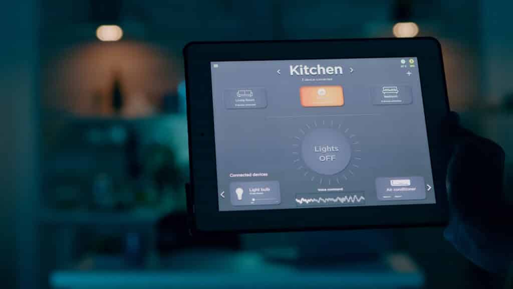 Smart-home-tablet-controlling-kitchen