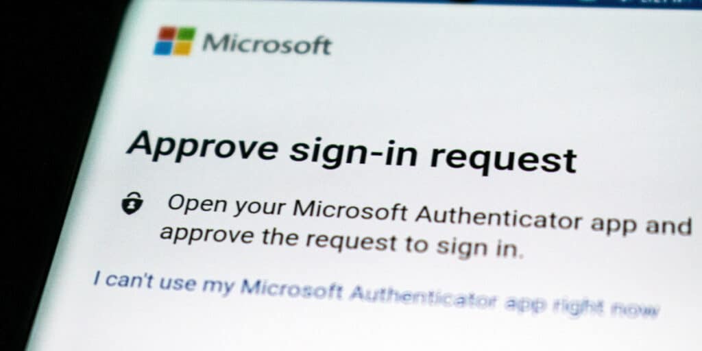 Microsoft's sign-in request is displayed on a screen to protect your phone from being hacked.