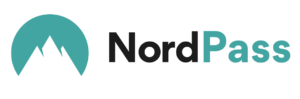 Nordpass logo on a white background