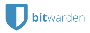 Bitwarden logo on a white background